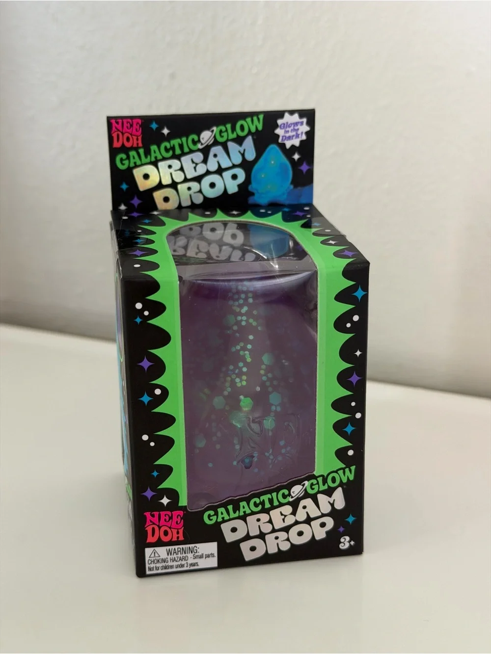RARE Limited Edition Viral Glow In Dark NeeDoh Galactic Glow Dream Drop Squeeze